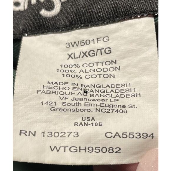 Wrangler Riggs Workwear Shirt Long Sleeve Button Up Men's XL 3W501FG Green - Picture 5 of 7